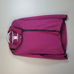 PINK Women's side zipped, hooded purple fleece jacket. Size XS